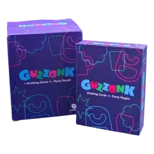 The new Guzzonk™ Party Game from GuzzleTech™ the party game company.