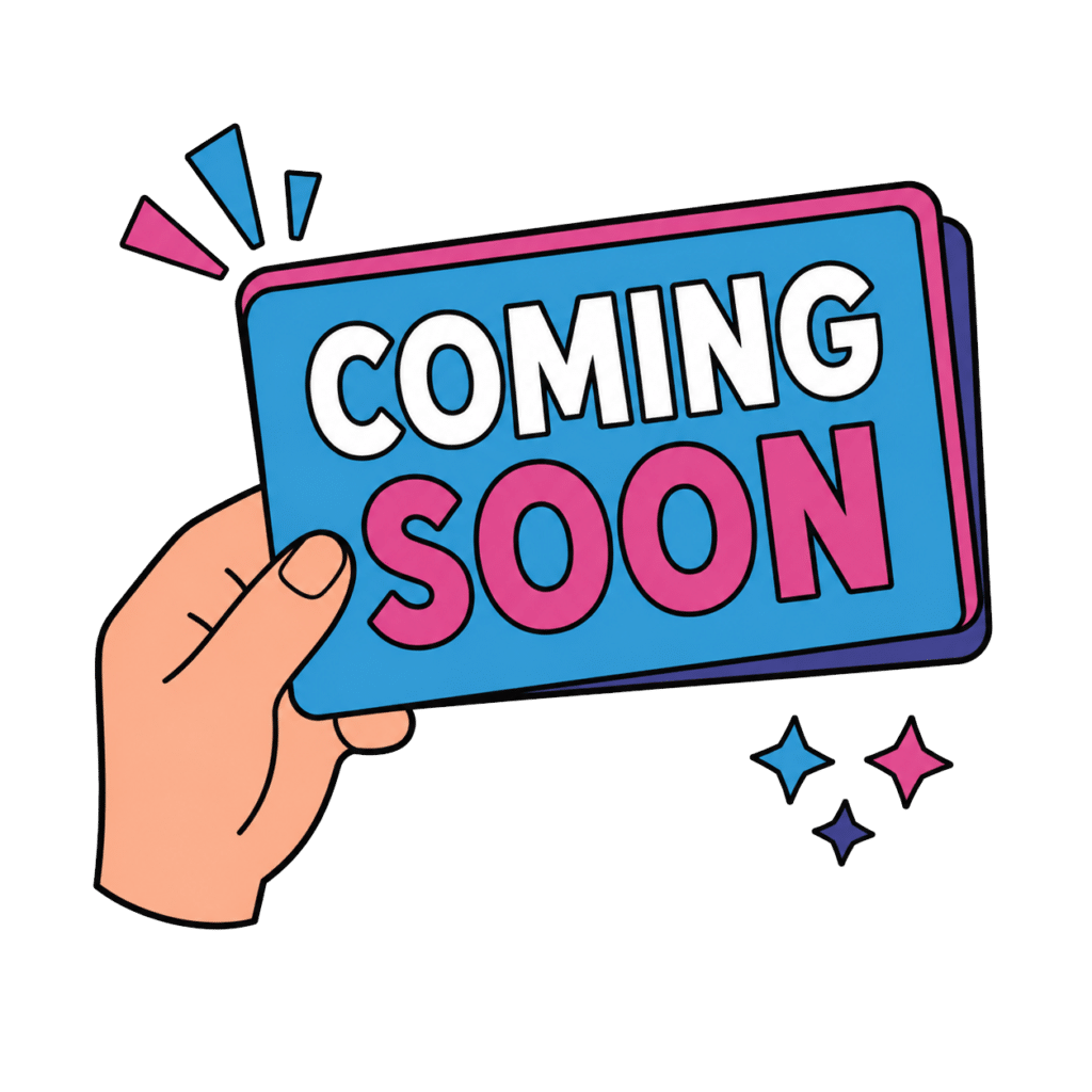 A sign saying new party games from GuzzleTech coming soon.