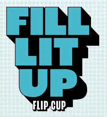 Guzzletech Fill Lit Up Flip Cup Party Game Set with Cups and Dice